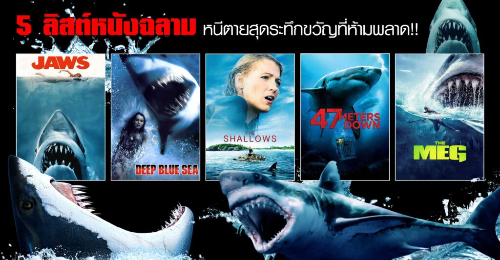 จัดอันดับ 5 ภาพยนตร์ระทึกขวัญ “ฉลาม” ที่น่ากลัวที่สุด